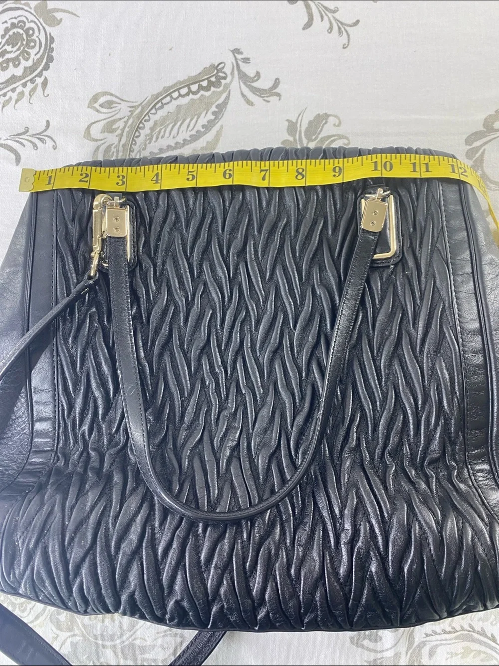 Coach Madison Gathered Twist Leather Satchel